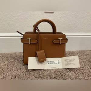 NWT LE TANNEUR EMILIE SMALL HANDBAG IN GRAINED LEATHER